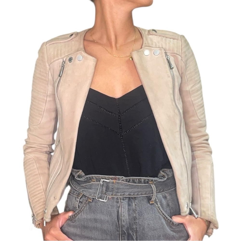 Women's BCBG Pink Leather Jacket